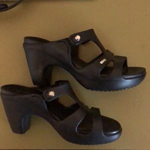 Crocs Cyprus high heeled black 9W NEW